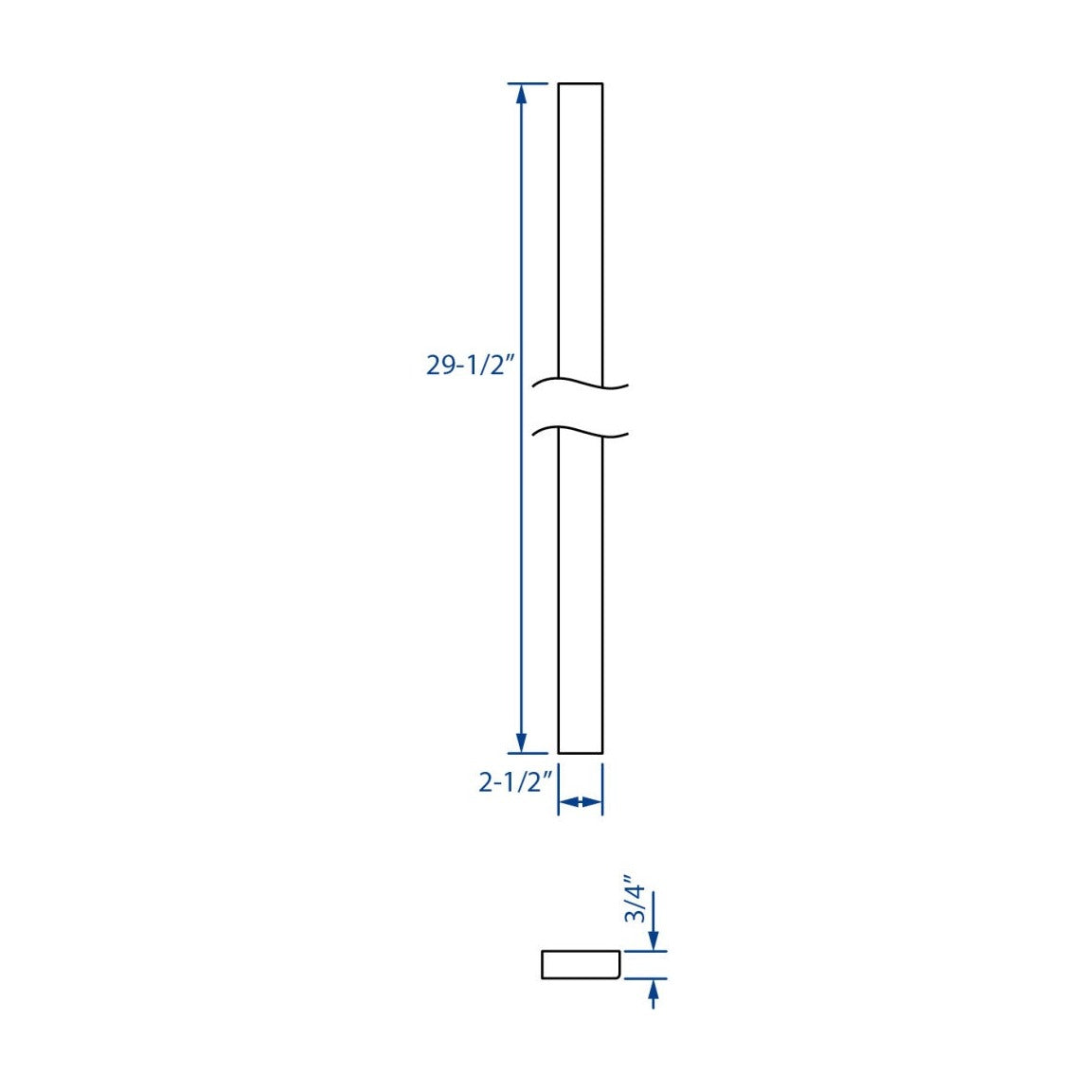 2.5"W x 29.5"H Filler Overlay in Polar White, view 4
