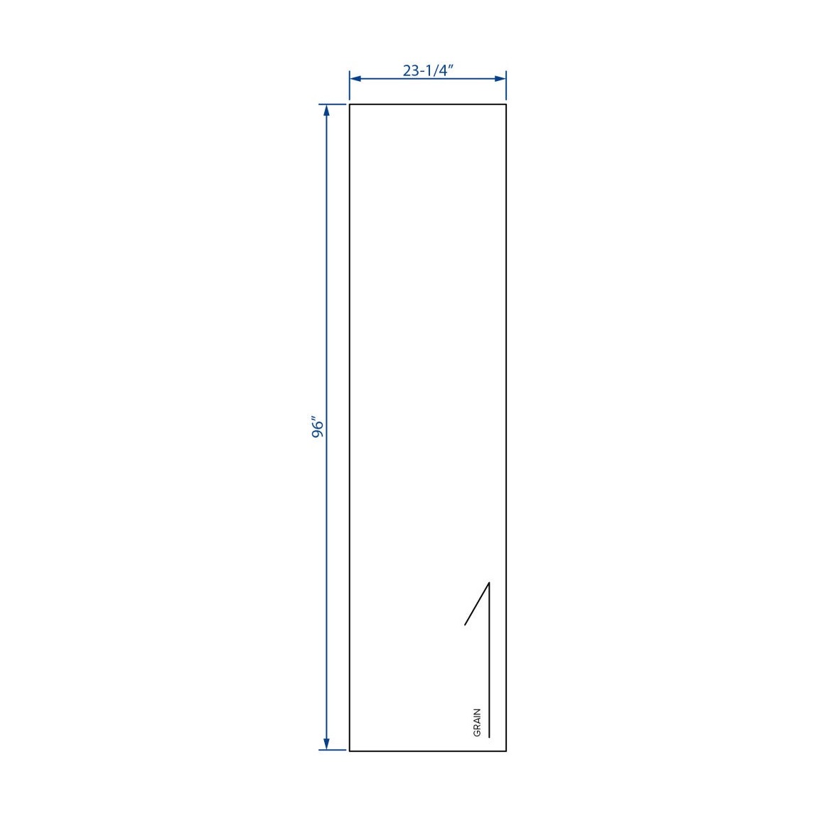 23.25"W x 96"H Tall End Panel in Espresso, view 2