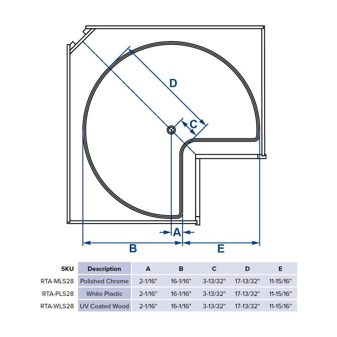 28" Kidney Wire Lazy Susan Set, view 2