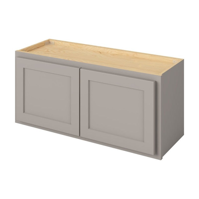 33"W x 15"H Wall Cabinet with Double Doors in Hatteras Pebble Grey