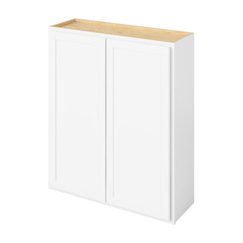 36"W x 42"H Wall Cabinet with Double Doors and Three Shelves in Hatteras Polar White
