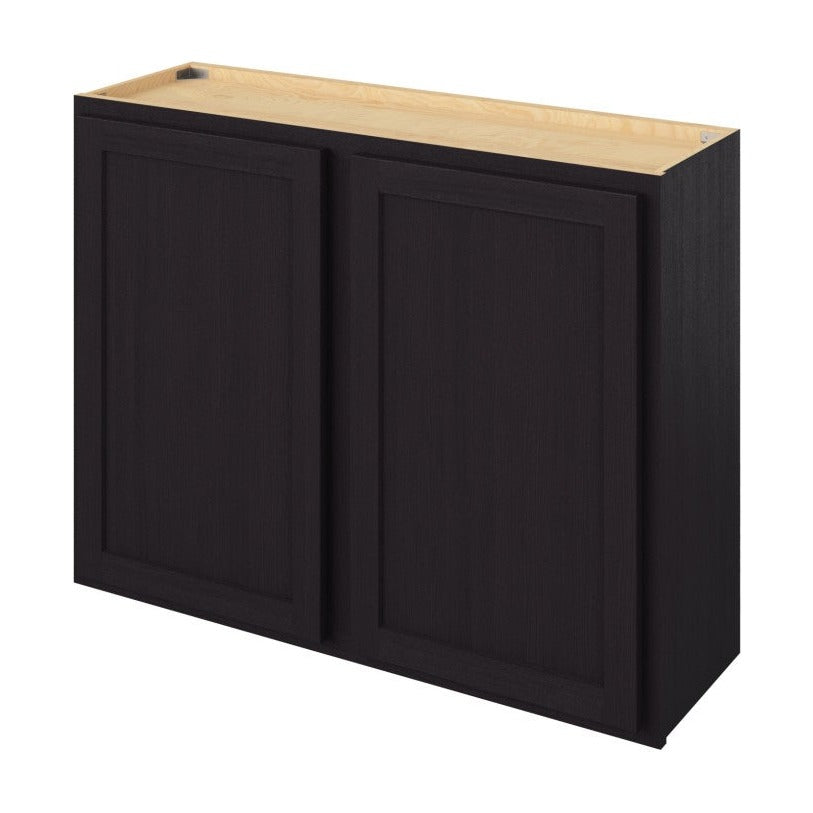 39"W x 30"H Wall Cabinet with Double Doors and Two Shelves in Hatteras Espresso