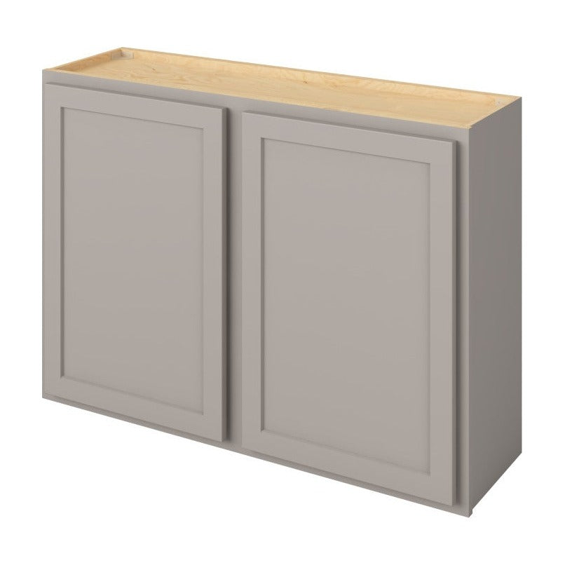 42"W x 30"H Wall Cabinet with Double Doors and Two Shelves in Hatteras Pebble Grey
