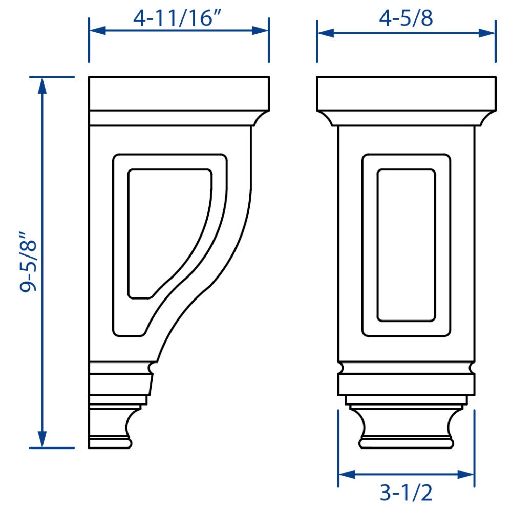 basic Corbel in Espresso, view 4