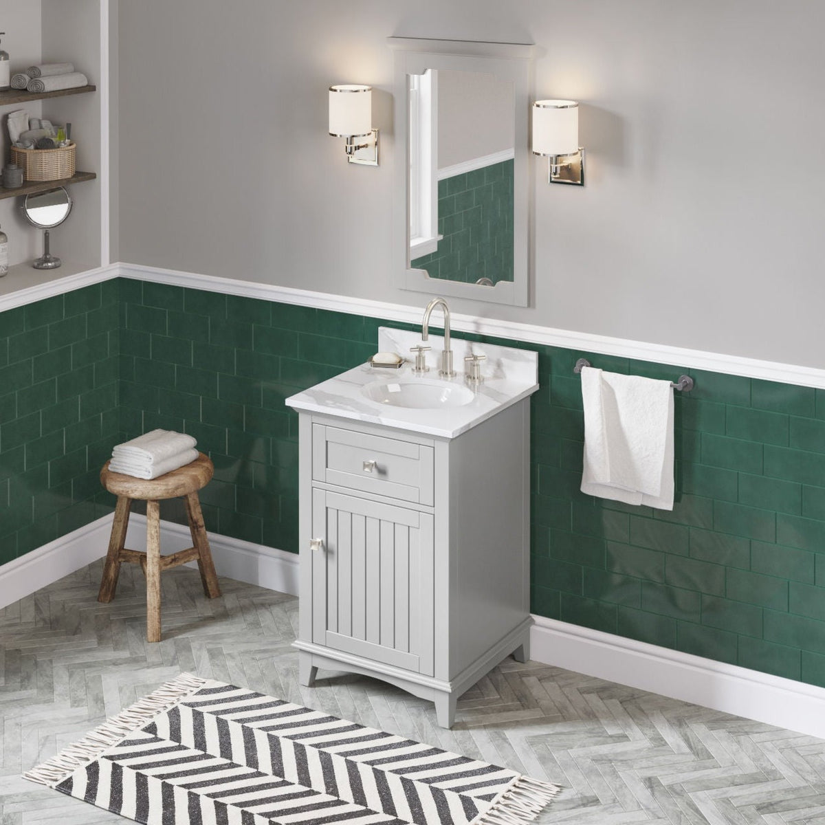 Savino 24" Single Bowl Freestanding Bathroom Vanity, alternate view