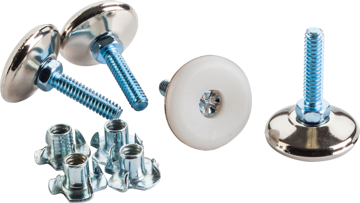 Short Leg Leveler with T-Nut, Zinc