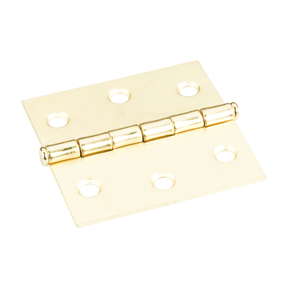 Single Full Swaged Butt Hinge, 2-1/2" x 2-1/2", Polished Brass