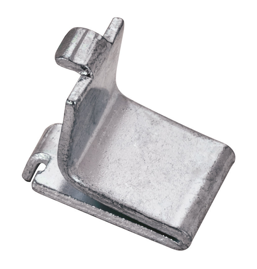 Single-Track Shelf Clip, Zinc, Retail Pack of 20
