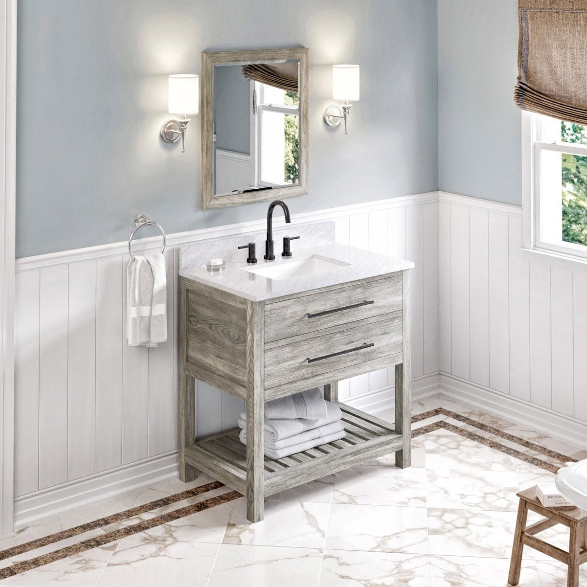 Wavecrest 36" Single Bowl Freestanding Bathroom Vanity, alternate view