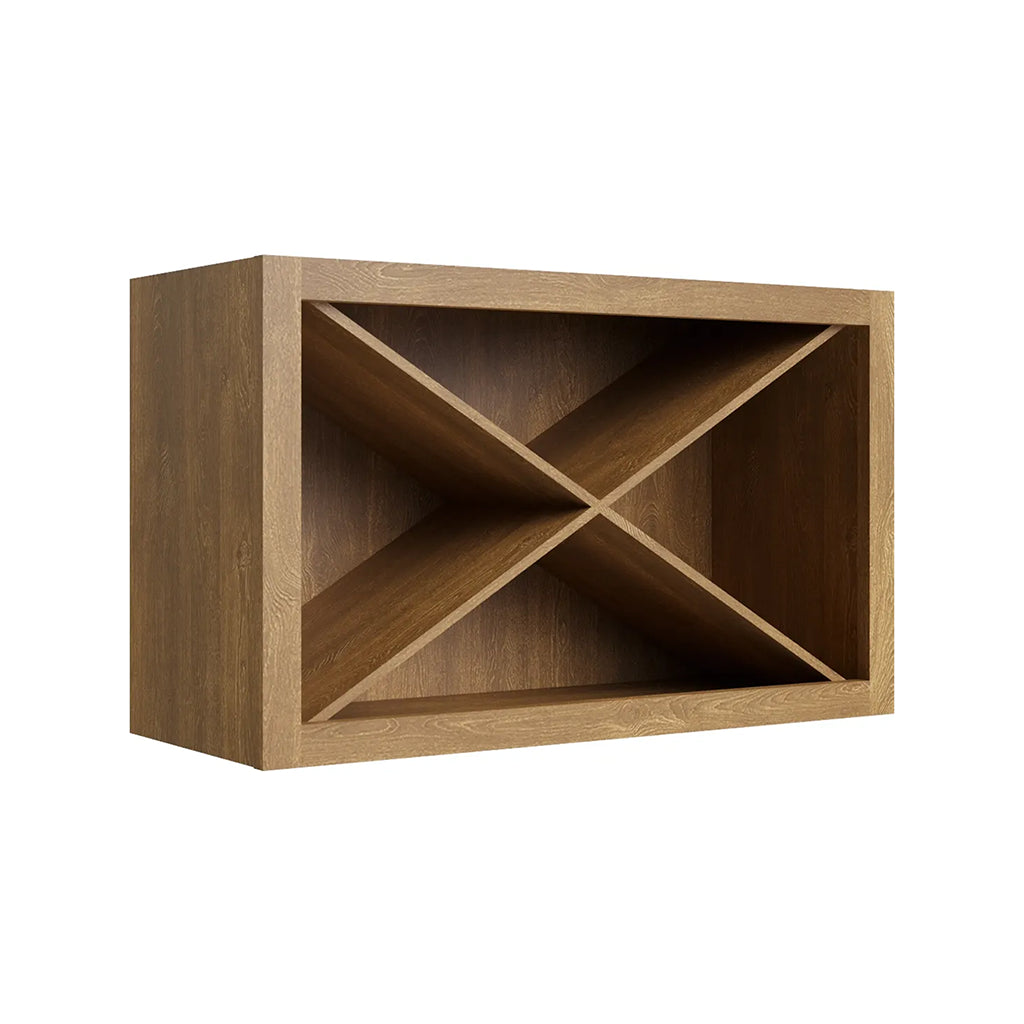 RTA 30"W x 18"H Kitchen Wine Rack in Brooklyn Fawn