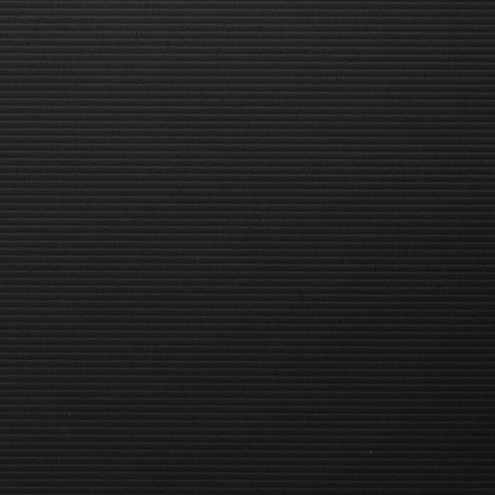 Syncron Reeded Black textured cabinet panel swatch showing the black fluted reeded texture