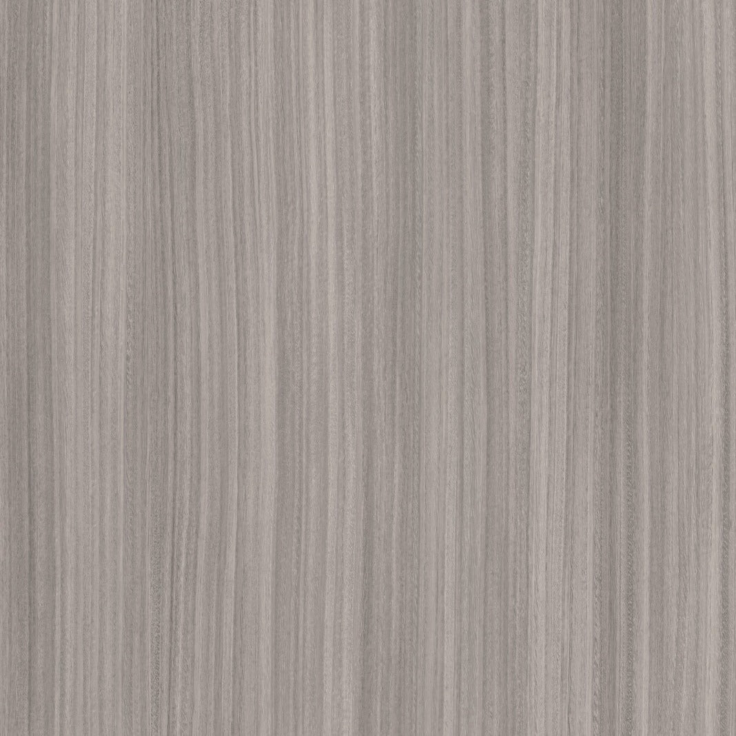 Syncron Woodline 1 textured cabinet panel swatch showing the soft gray woodgrain