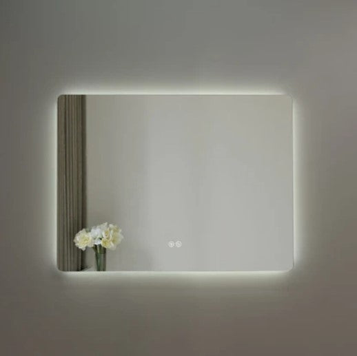 Prism LED Mirror, frameless rectangular wall mirror with anti-fog
