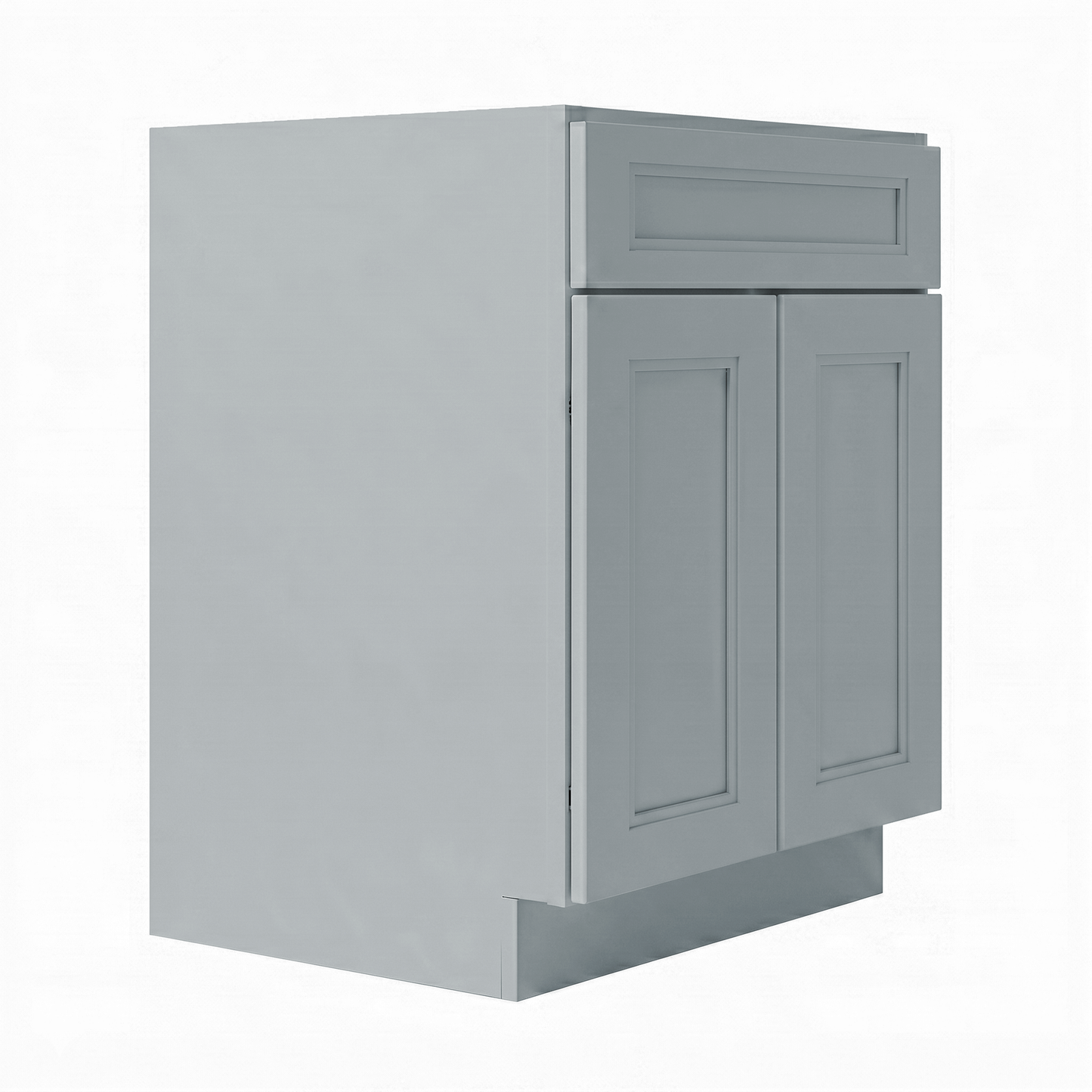 RTA Grey Double Shaker 24" Freestanding Bathroom Vanity Sink Base