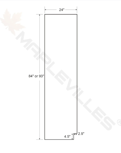 RTA 36"W x 93"H Kitchen Pantry Cabinet with Four Doors and Four Shelves in Vintage White Inset Raised Panel