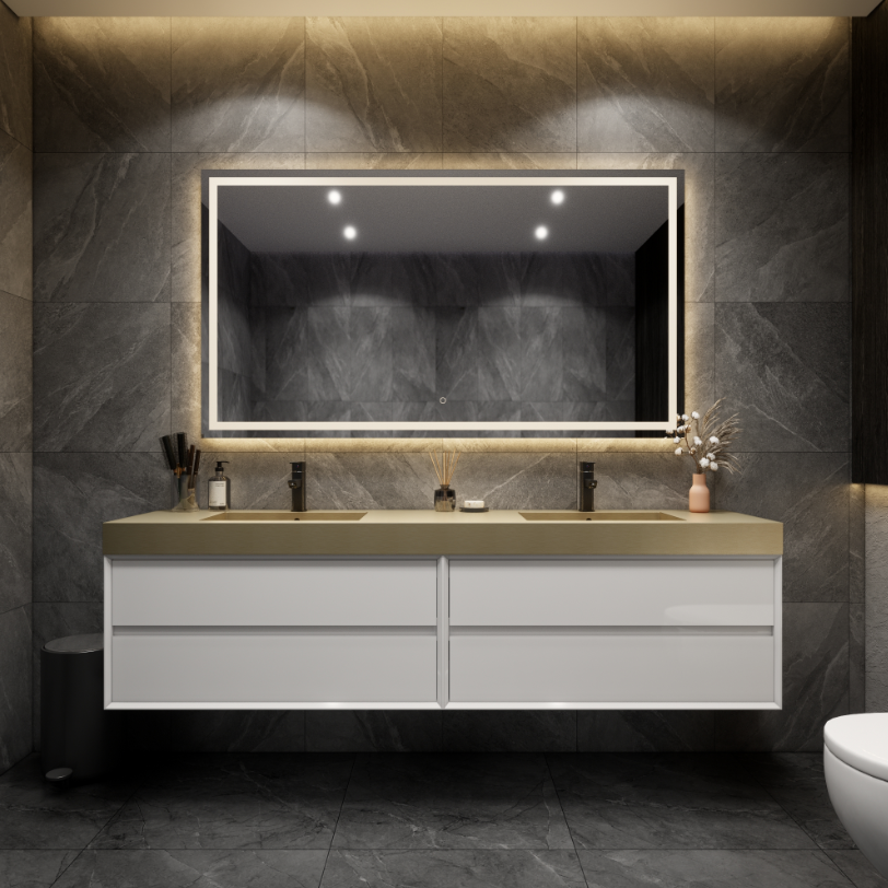 Max Stainless Steel Integrated Sink Vanity Top