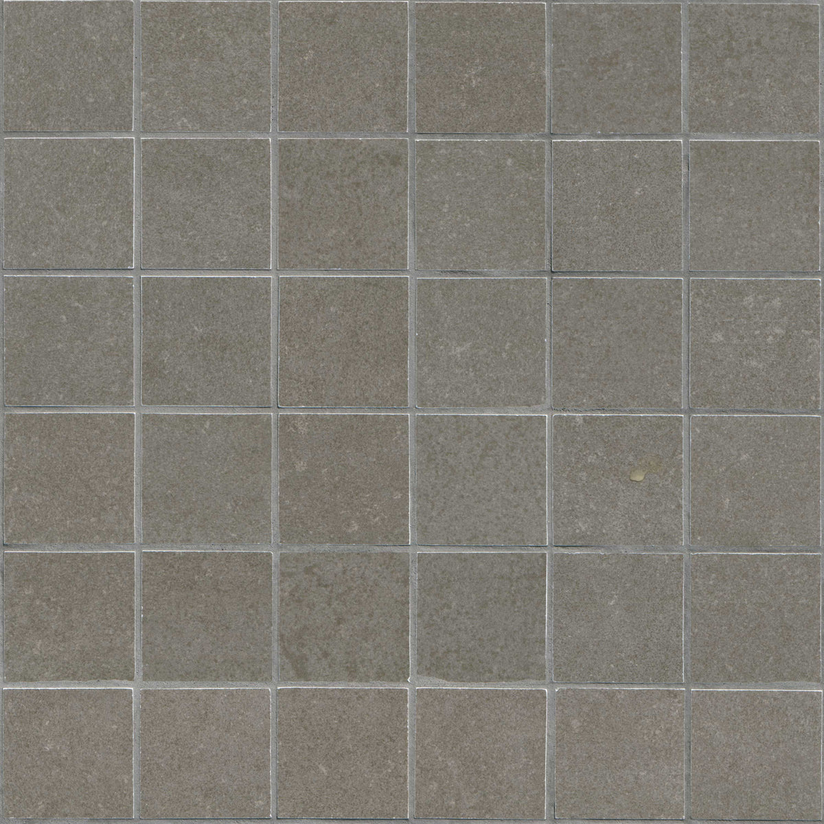 Dimensions Gris 2x2 Porcelain Mosaic in matte finish, close up sheet view