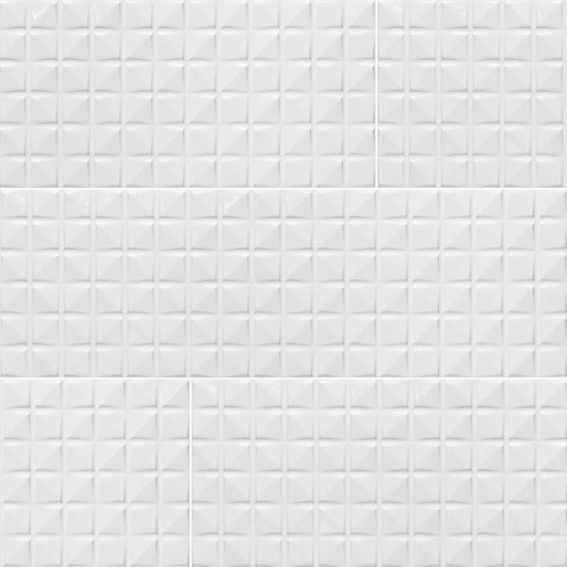 Dymo White ceramic tile, glossy finish, 12 by 24 inch view