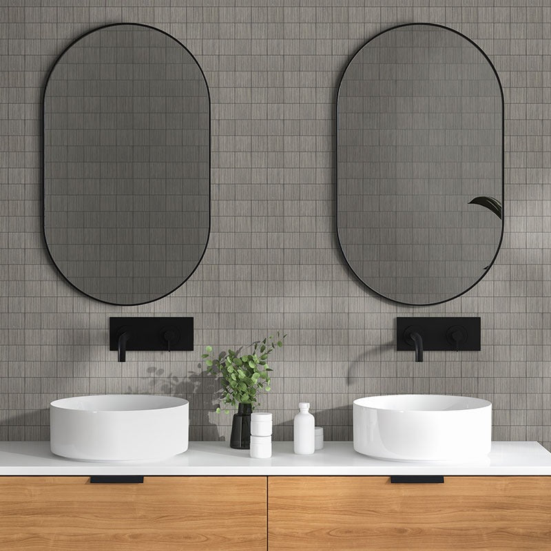 Focus Graphite porcelain tile shown in a finished room, scene 4