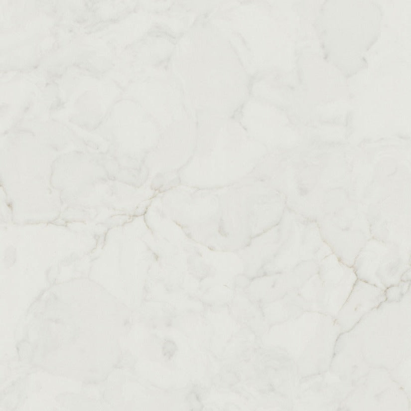 Calacatta Fioressa quartz slab, close up of the surface