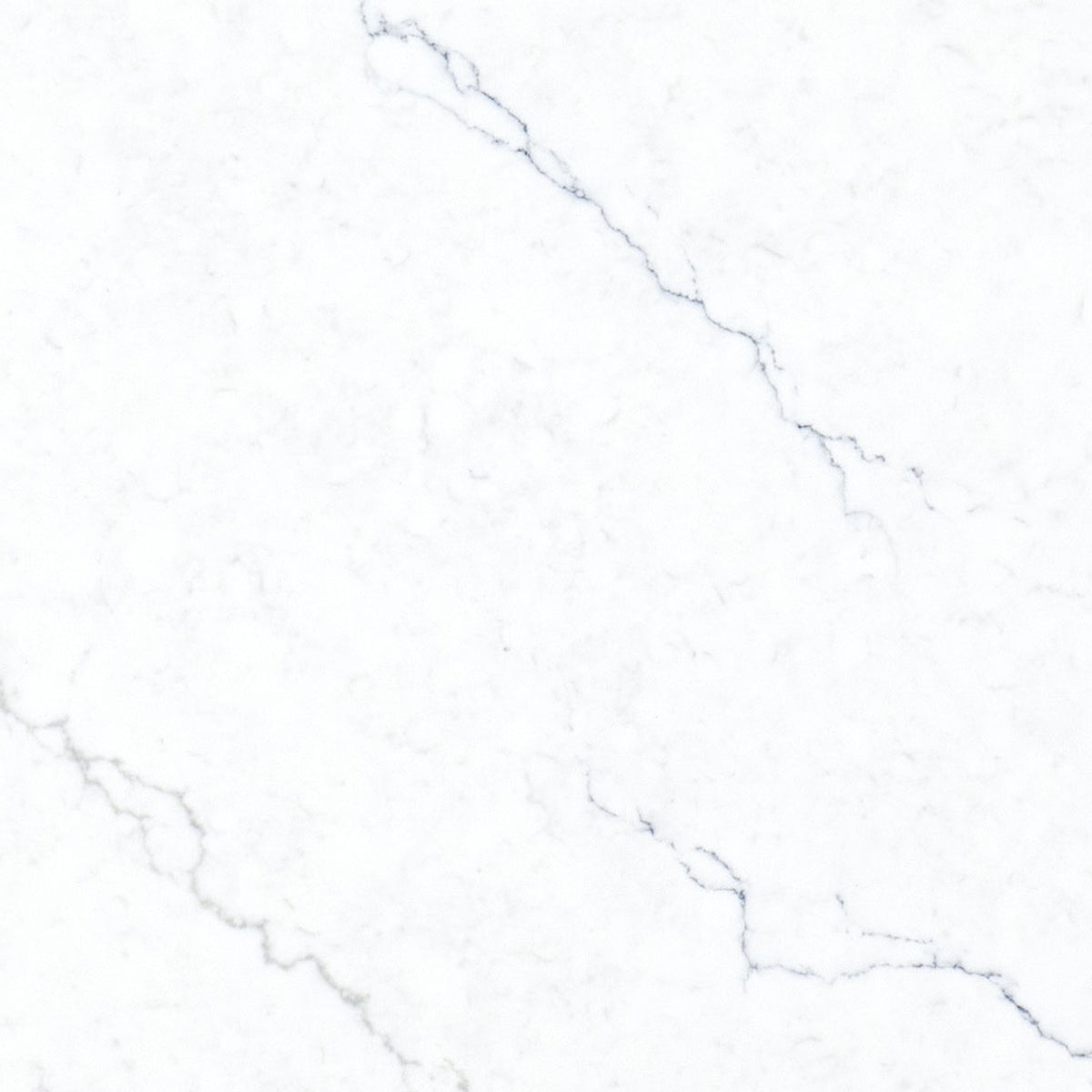Calacatta Miraggio Cielo Honed LumaLuxe Ultra quartz slab, close up of the surface