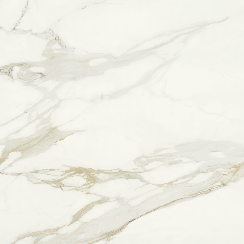 Calacatta Prici porcelain slab, close up of the surface