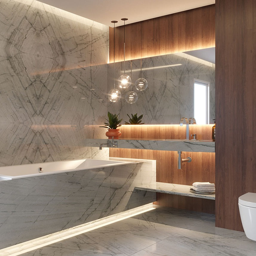 Denali quartzite installed in a room setting