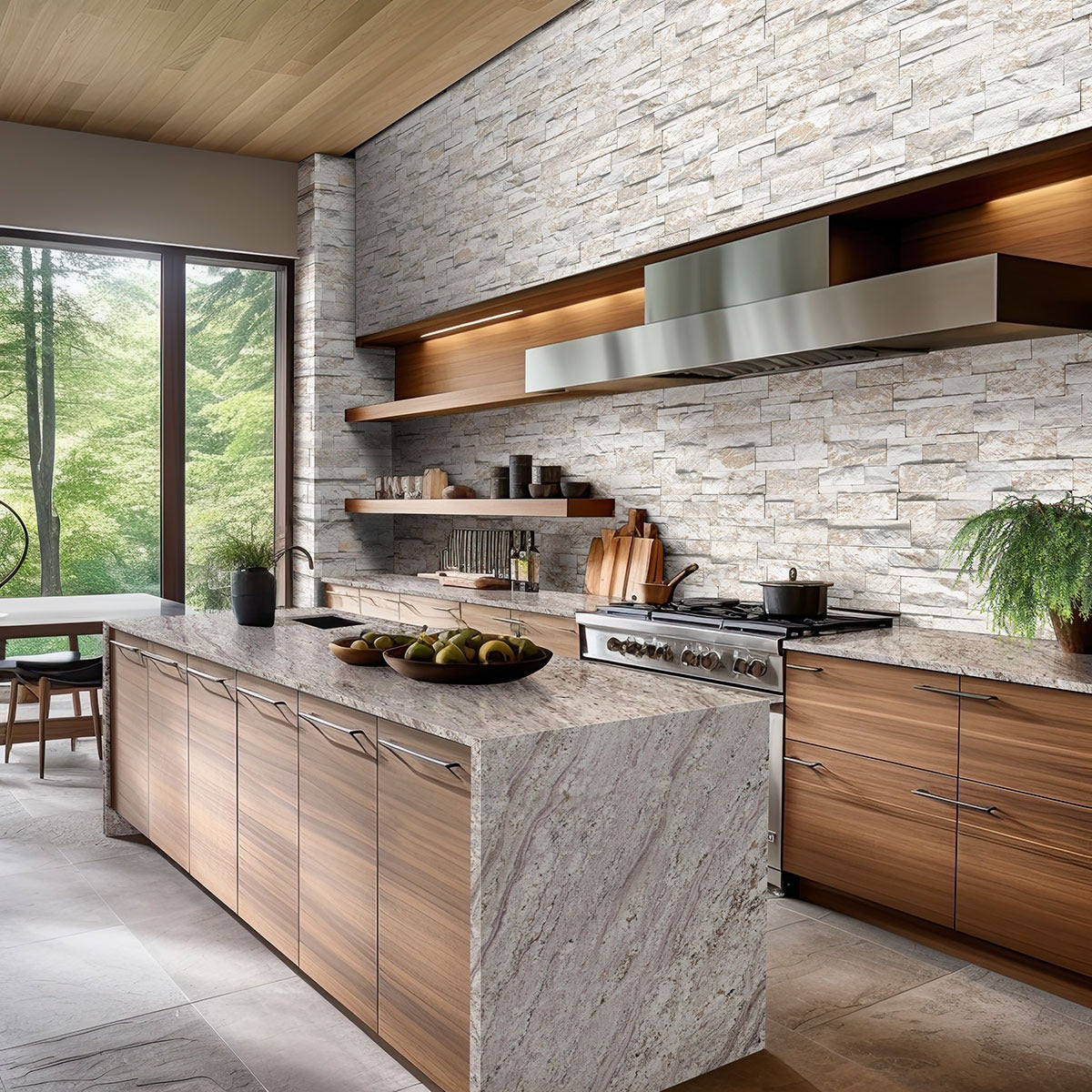 Steel Grey granite countertop installed in a kitchen