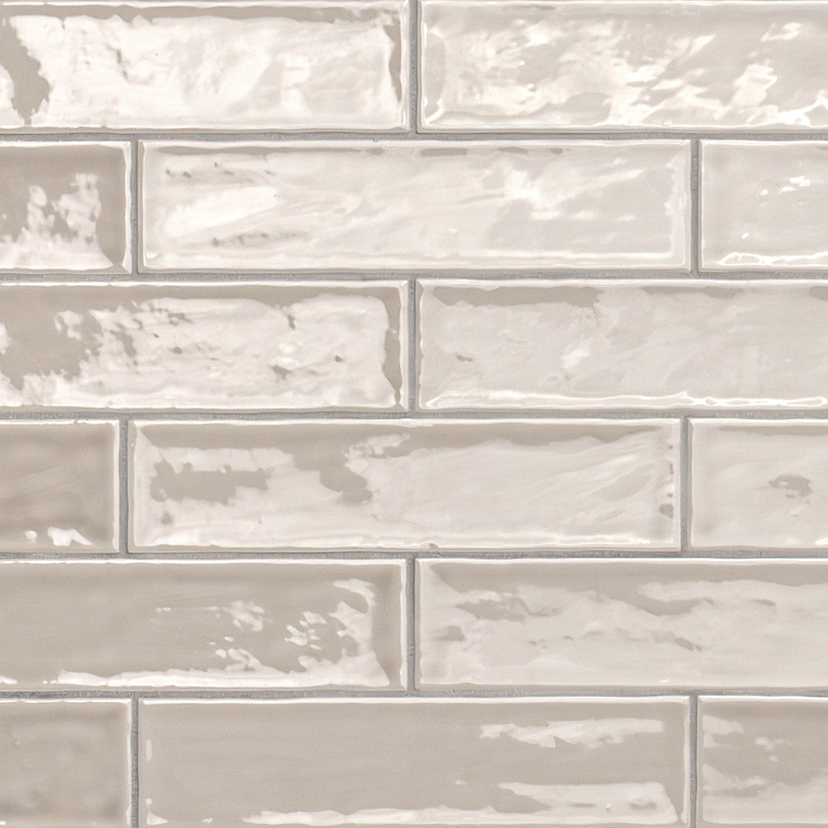 Terranello Dune ceramic tile, glossy finish, 2 by 8 inch view