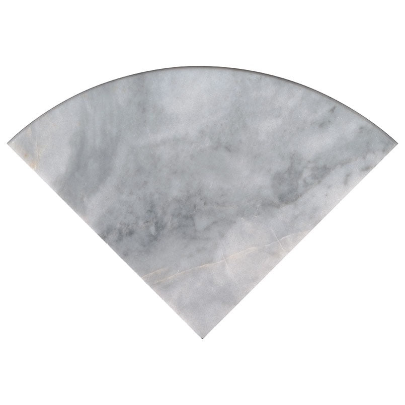 Turkish Carrara Marble Shower Seat, 18" Radius Shower Seat in Polished finish