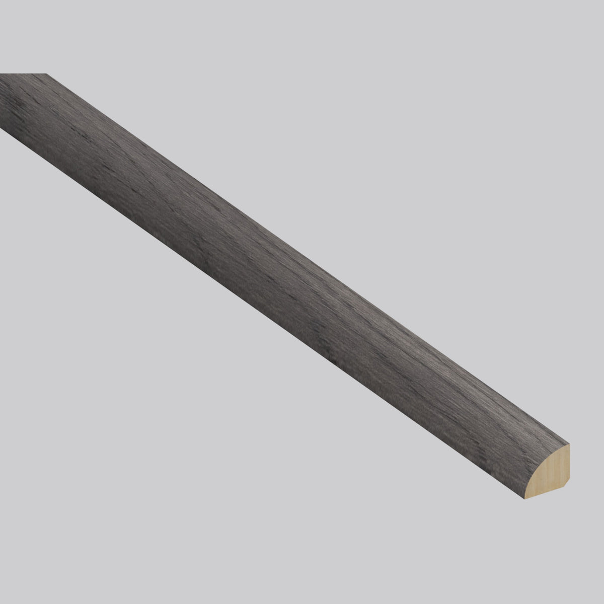 Brook Timber Hickory quarter round trim, matching Woodhills Brook Timber Hickory waterproof engineered wood