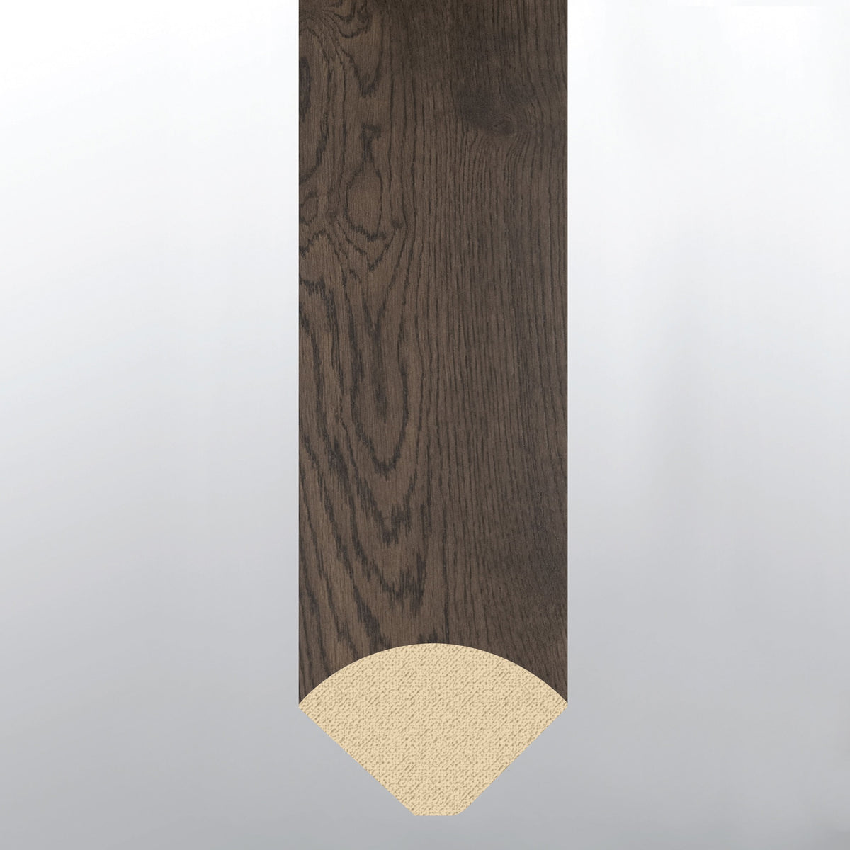 Estate Oak quarter round trim, matching Woodhills Estate Oak waterproof engineered wood