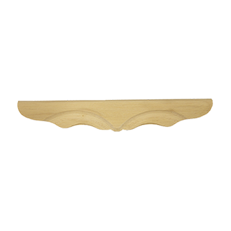 Classic Scroll Wood Pedestal Foot in unfinished solid wood, 11-1/2 inch x 1-3/4 inch Middle