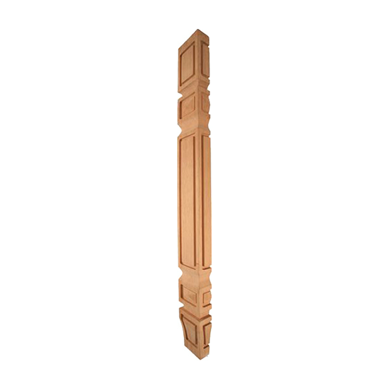 Mission Panel Wood Island Post in unfinished solid wood, 3-1/2 inch x 1-3/4 inch x 35-1/4 inch Half Post