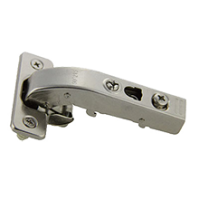 SFX Series soft-close clip-on cam European hinge, 90 Degree Blind Corner, 8 mm Dowels