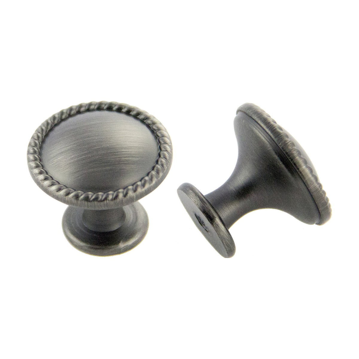 Tressa beaded knob handle in Satin Pewter