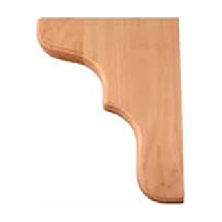 Tuscan Profile Wood Corbel in unfinished solid wood, 1-3/4 inch x 8-3/8 inch x 10-3/4 inch