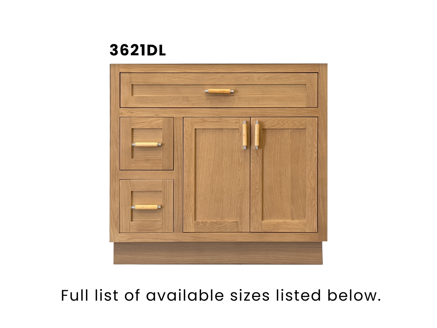 PW-Inset Shaker Oak (Bathroom Vanity Only)