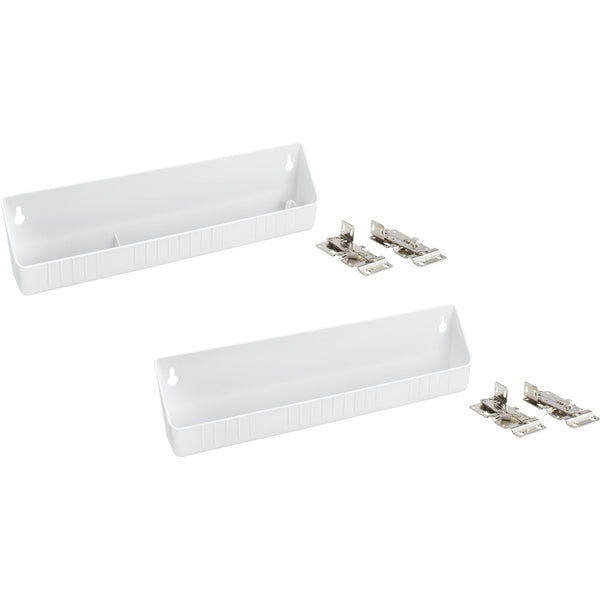 Rev-A-Shelf 14" White Sink Front Tip-Out Tray Set, white
