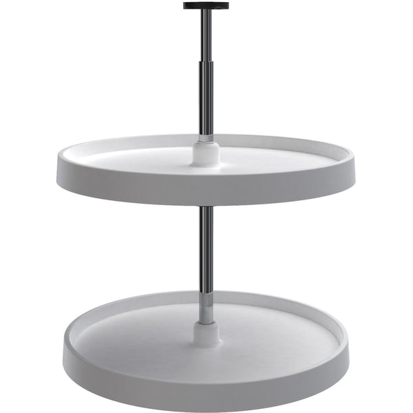 Rev-A-Shelf 20" White Full-Circle 2-Shelf Lazy Susan for Wall Cabinets, white