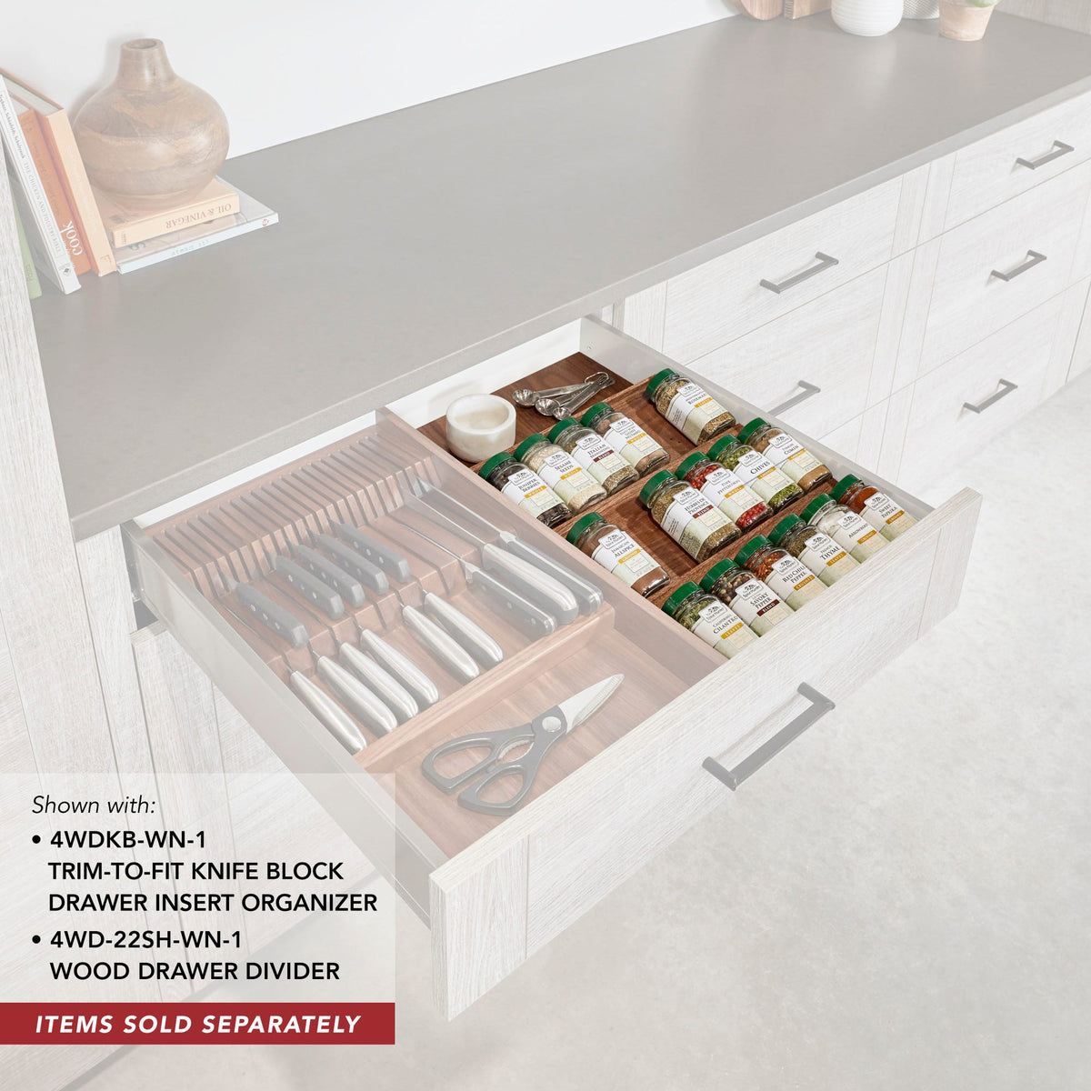 Rev-A-Shelf Double Knife Block, walnut