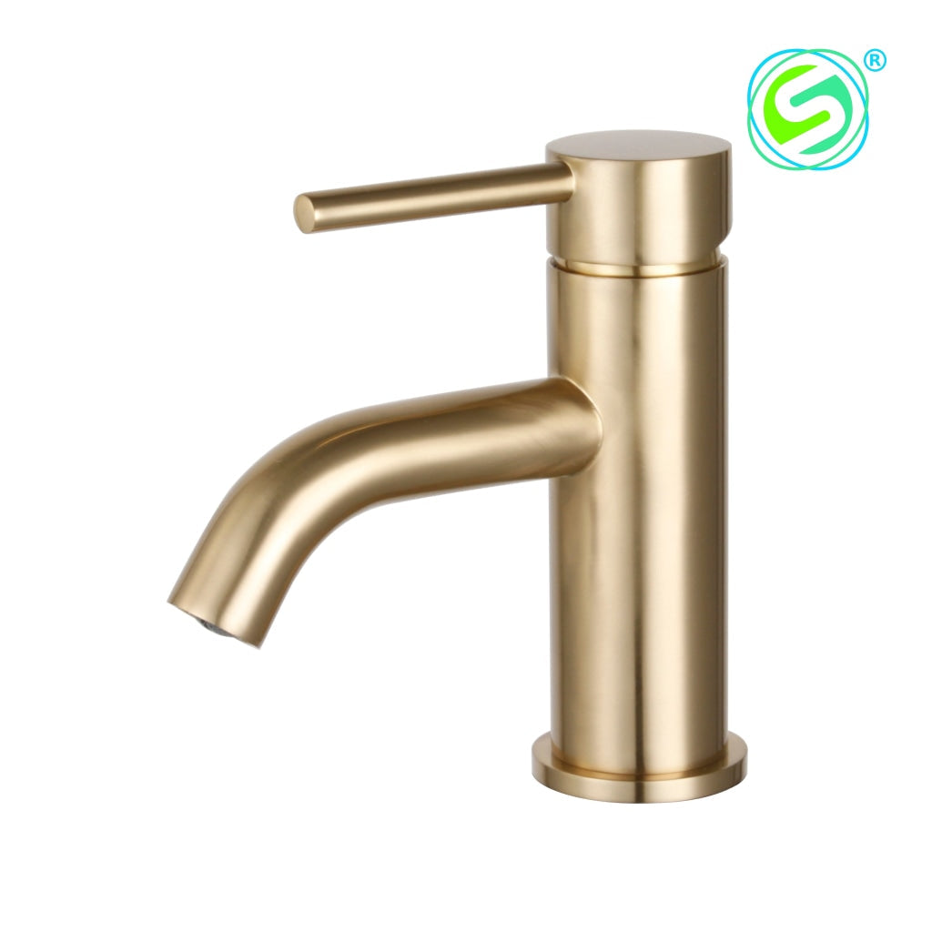 Dinah Lavatory Faucet with Pop-Up Drain - Brushed Gold