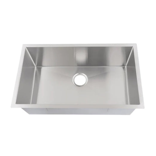 Kennedy 36 inch stainless steel undermount single basin kitchen sink, 16 gauge