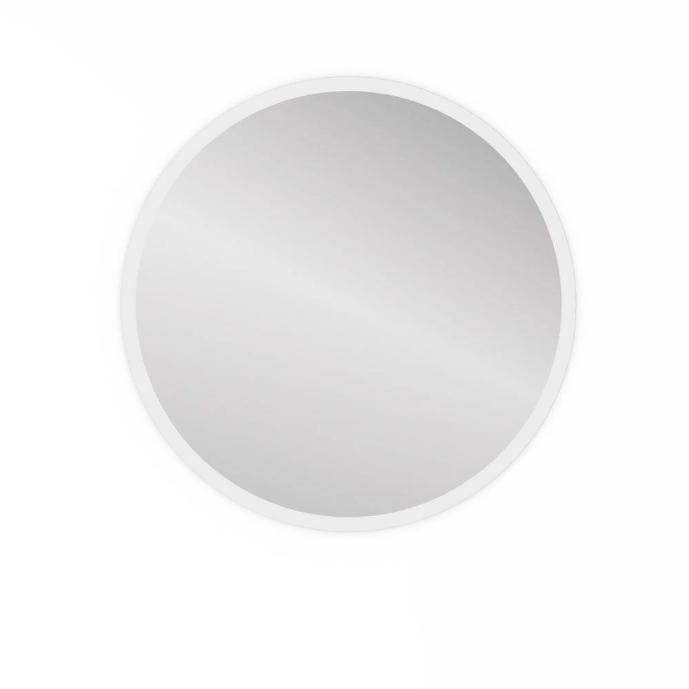 Bosco 32 inch Round LED Mirror, frameless, perimeter LED ring, wall-mounted