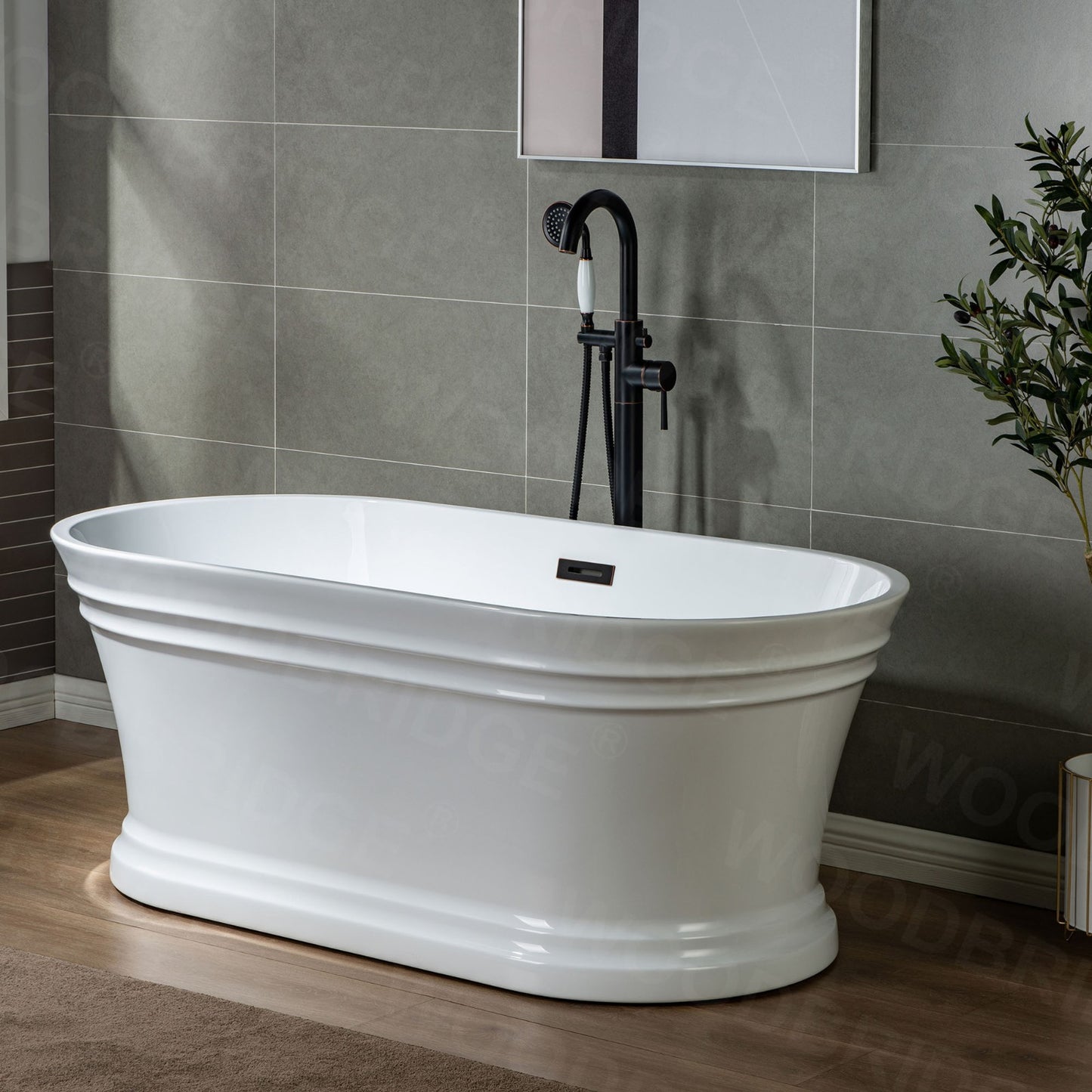 Tuman 59" Freestanding Bathtub