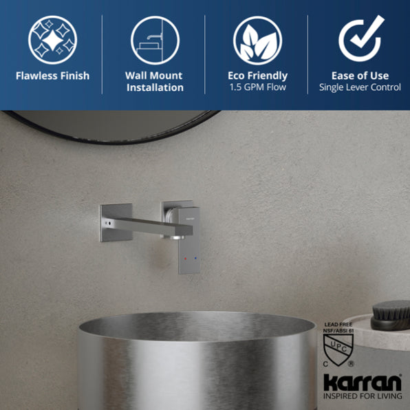 Alberton Wall Mounted Bathroom Lavatory Faucet