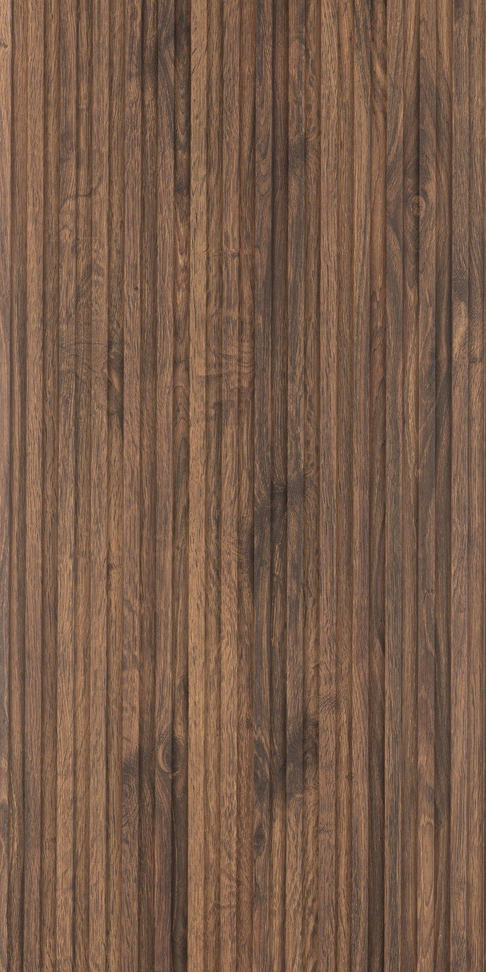 Walnut Small Slatted Polypropylene Interior Decorative Wall Panel