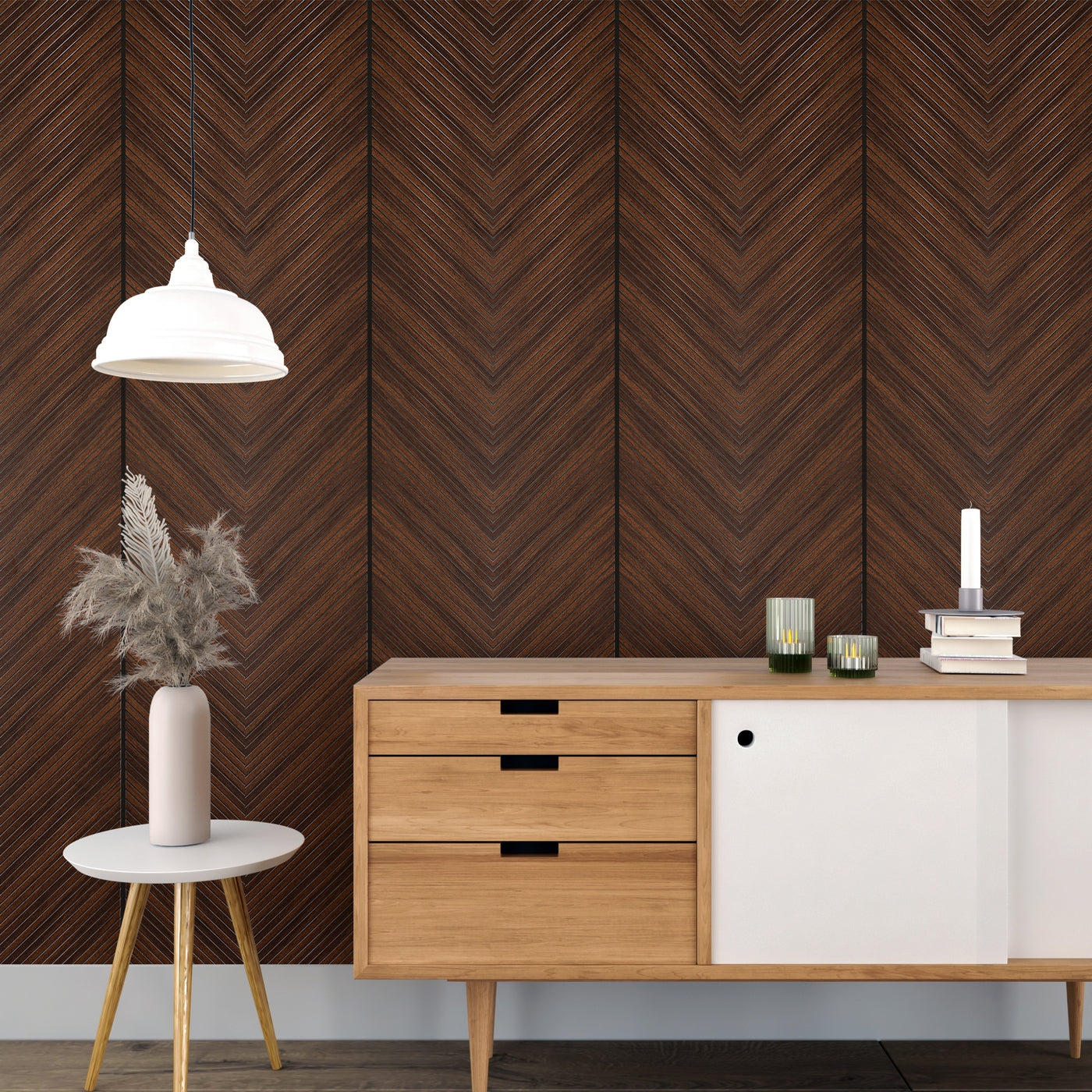 Alder Herringbone Polypropylene Interior Decorative Wall Panel