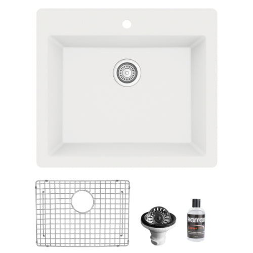 Essence 25" Quartz Composite Top Mount Kitchen Sink