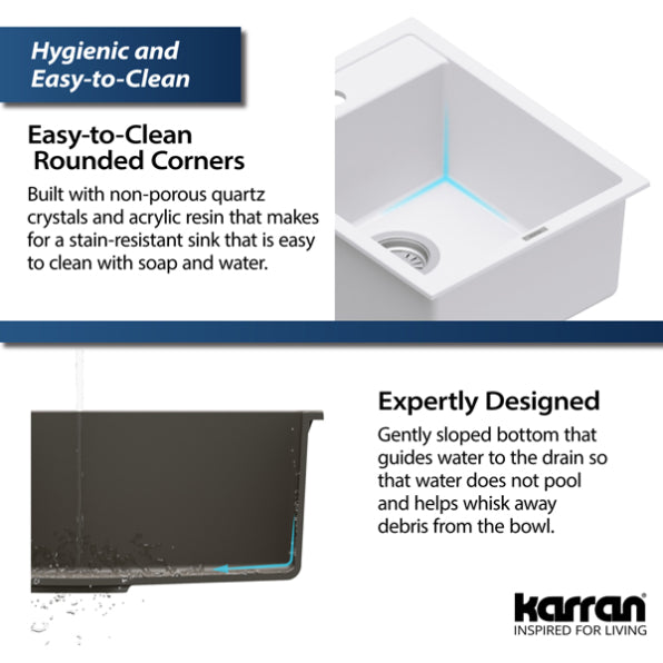 Essence 15" Quartz Composite Top Mount Bar Sink